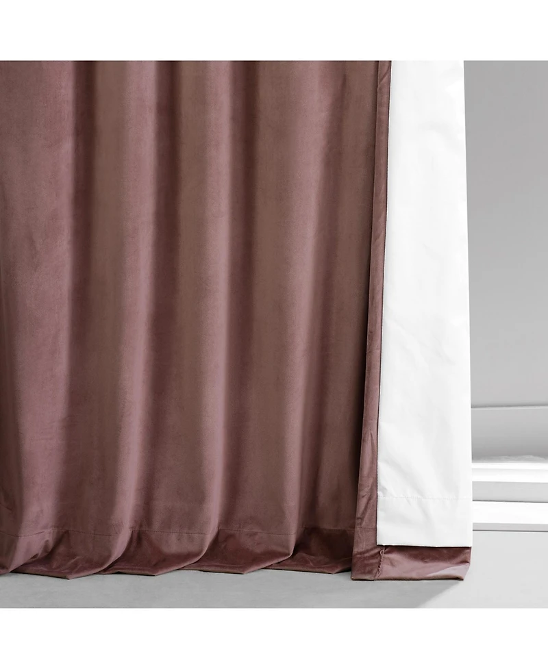 Half Price Drapes Rosehip Signature Plush Velvet Hotel Blackout Curtain