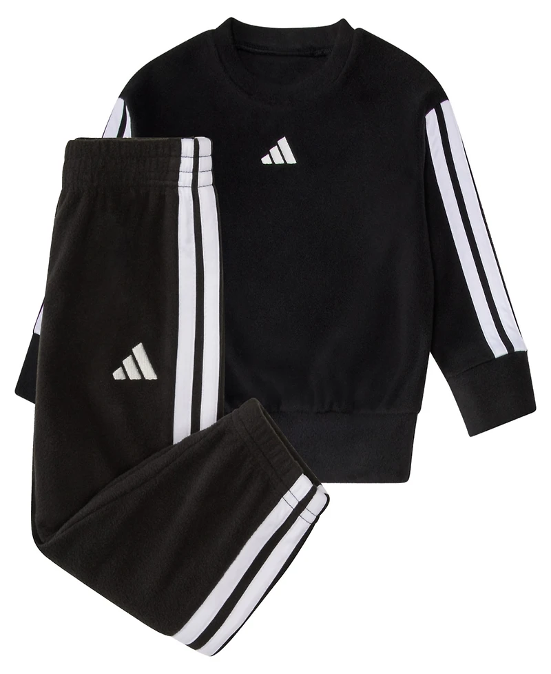 adidas Baby Boys 2-Piece Winterized Pull-On Sweatshirt and Joggers Set
