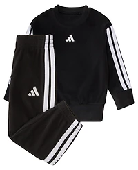 adidas Baby Boys 2-Piece Winterized Pull-On Sweatshirt and Joggers Set