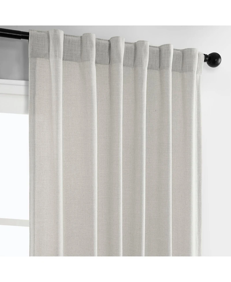 Half Price Drapes Light Sand Simply Faux Linen Curtain Pair (2 Panels)