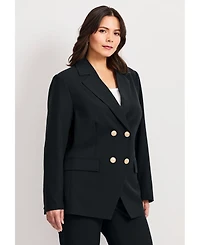 Avenue Women's Plus Cool Hand Double Breasted Blazer