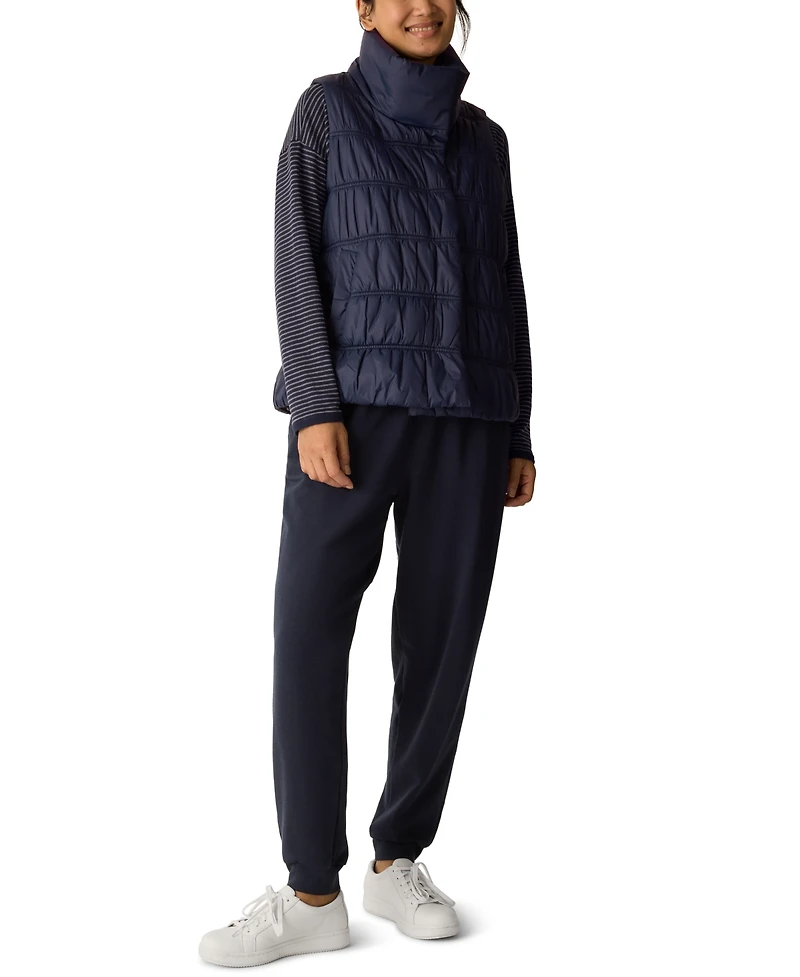 Eileen Fisher Women's High-Collar Ruched Vest