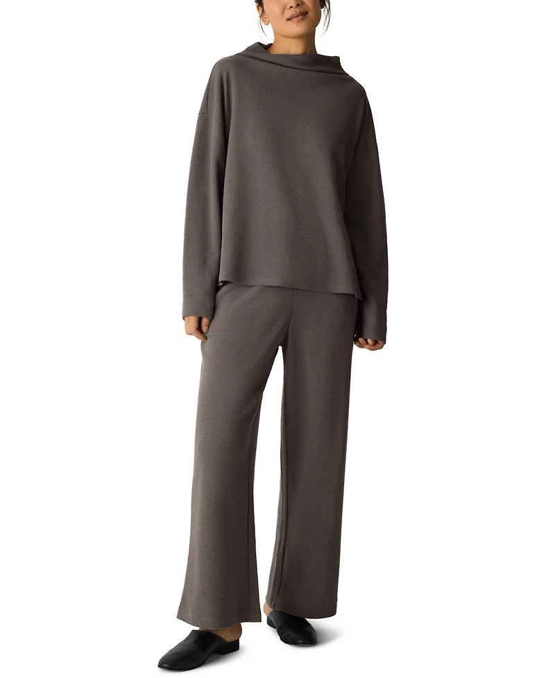 Eileen Fisher Women's Funnel Neck Long-Sleeve Box Top