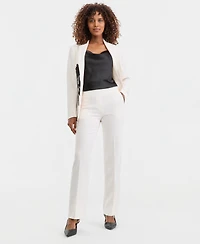 Anne Klein Women's Mid-Rise Pull-On Straight Pants