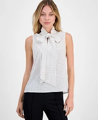 Anne Klein Women's Sleeveless Bow-Tie Blouse