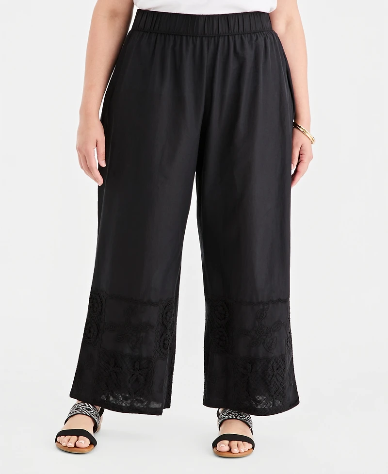 Style & Co Plus Size Patchwork Pull-On Pants