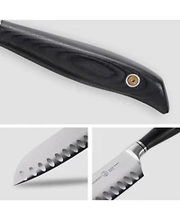 Messermeister Blacksmith Santoku Knife with Kullens / 6.5”