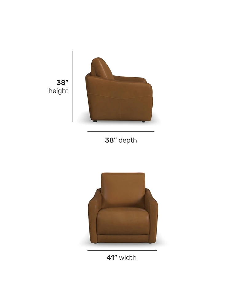 Flexsteel 41" Leather Brinley Power Incliner