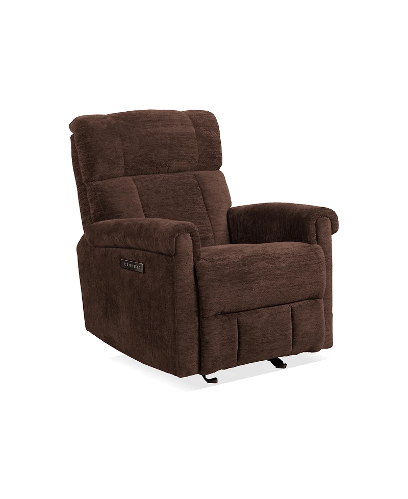 Flexsteel 34" Clint Power Gliding Recliner with Headrest Lumbar
