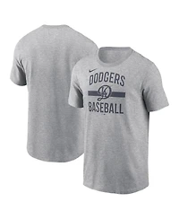 Nike Men's Heather Gray Los Angeles Dodgers City Connect Arched Team Phrase T-Shirt