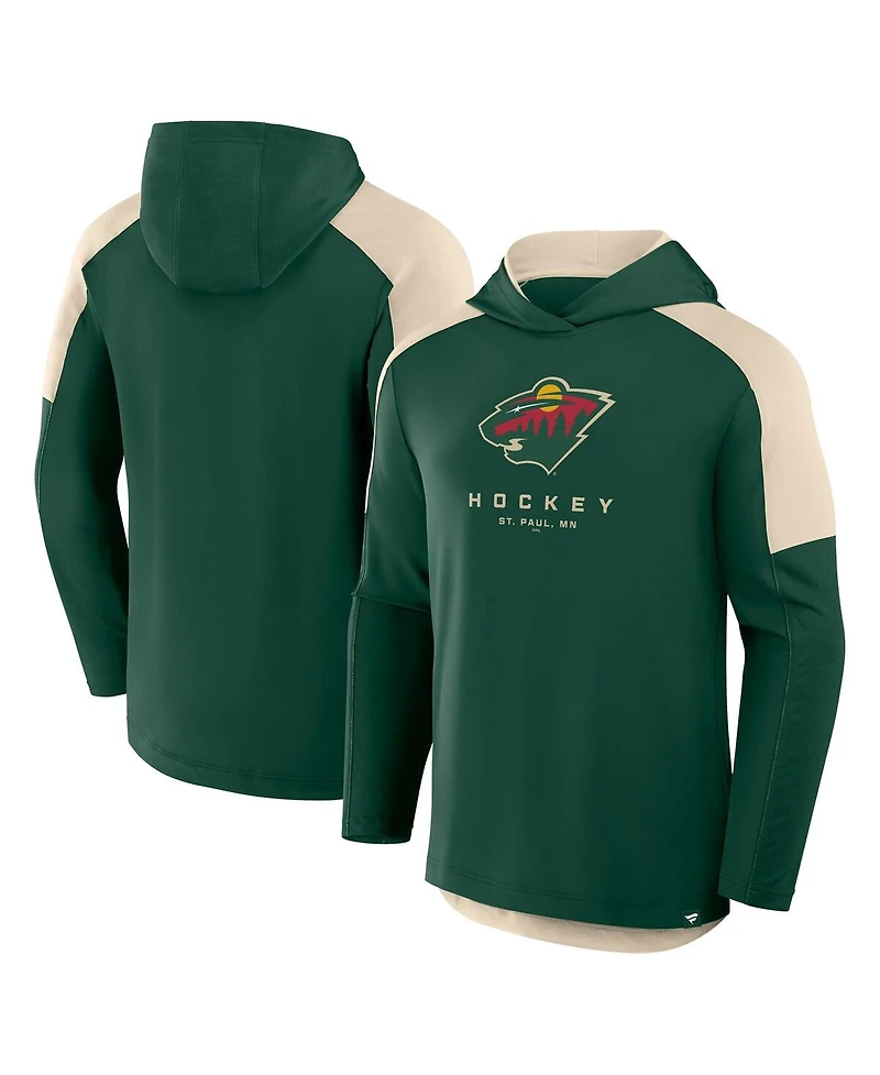 Fanatics Men's Hunter Green Minnesota Wild Meta Game Transitional Pullover Hoodie