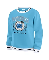 Wear by Erin Andrews Women's Carolina Blue North Tar Heels Seal Sweatshirt