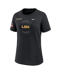 Nike Women's Black Lsu Tigers 2025 Military Appreciation Dri-fit T-Shirt