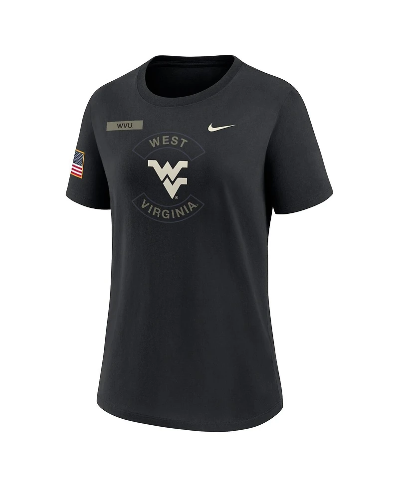 Nike Women's Black West Virginia Mountaineers 2025 Military Appreciation Dri-fit T-Shirt