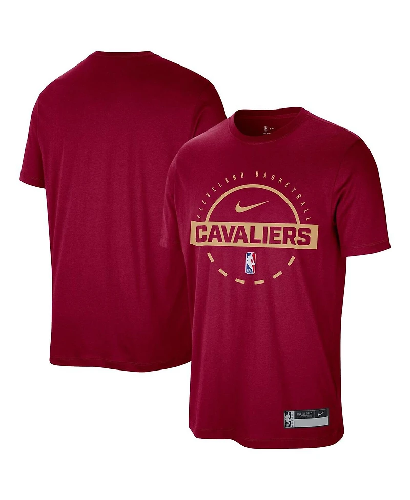 Nike Men's Wine Cleveland Cavaliers 2025/26 On-Court Flare Performance Practice T-Shirt