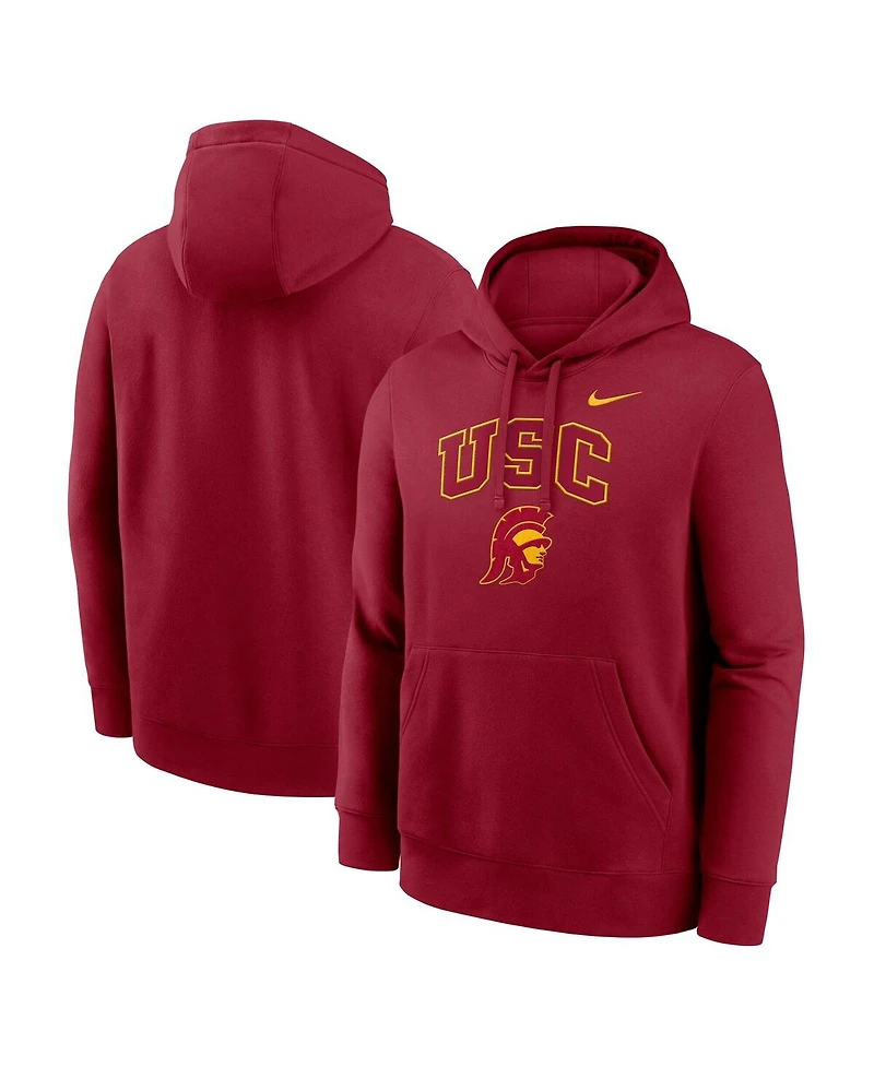 Nike Men's Cardinal Usc Trojans Club Fleece Arch Pullover Hoodie