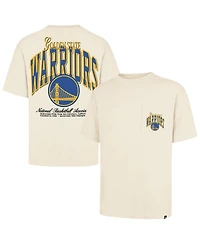 '47 Brand Men's and Women's Cream Golden State Warriors Crossover Collection Foundation Pocket T-Shirt