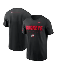 Nike Men's Black Ohio State Buckeyes 2025 Courtside Basketball Legend Dri-fit T-Shirt