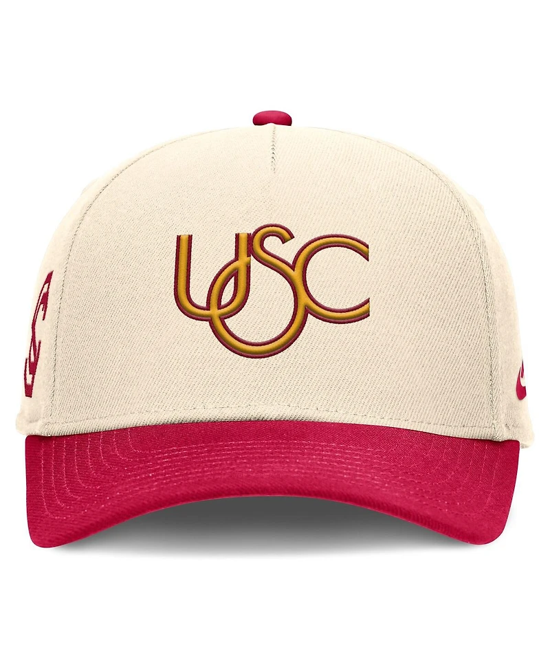 Nike Men's Natural/Cardinal Usc Trojans Academic Rise Dri-fit Adjustable Hat