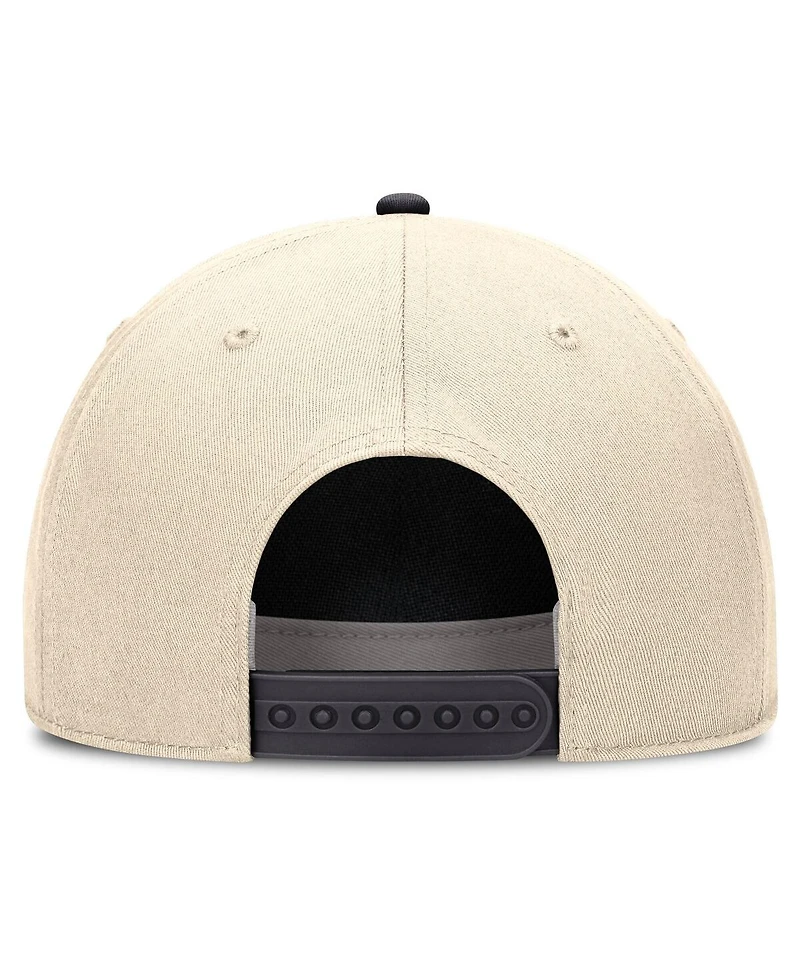 Nike Men's Natural/Anthracite Iowa Hawkeyes Academic Rise Dri-fit Adjustable Hat