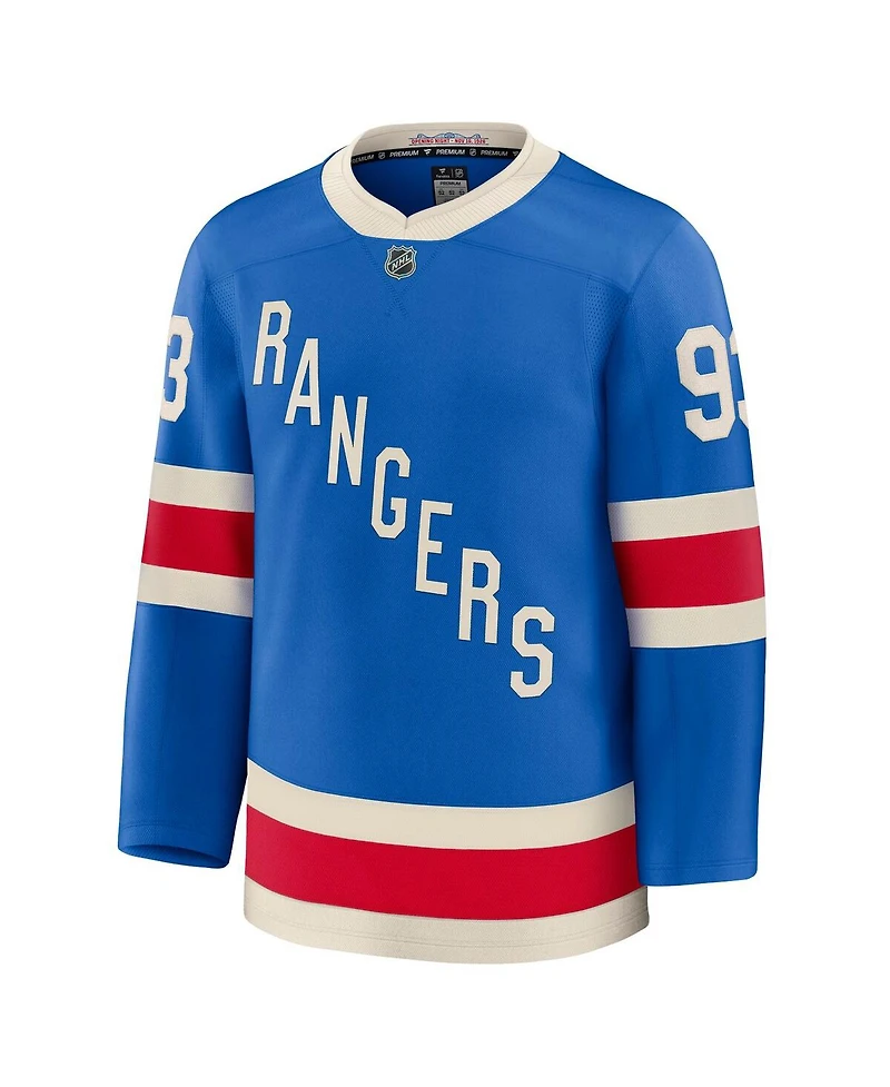Fanatics Men's Mika Zibanejad Blue New York Rangers Centennial Premium Jersey
