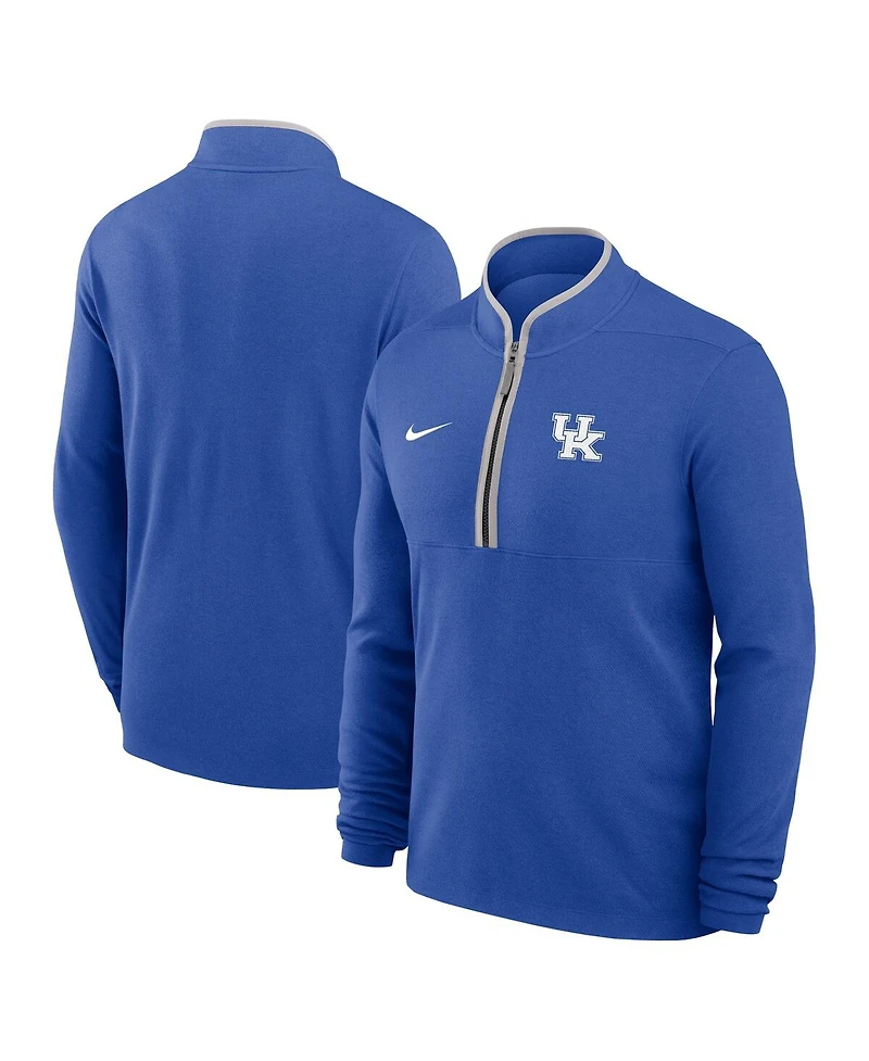 Nike Men's Royal Kentucky Wildcats Courtside Victory Dri-fit Half-Zip Pullover Sweatshirt