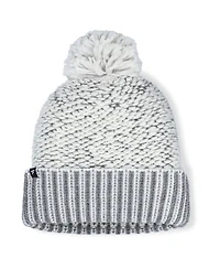 Fanatics Women's White/Gray Boston Bruins Fundamental Mist Cuffed Pom with Knit Hat