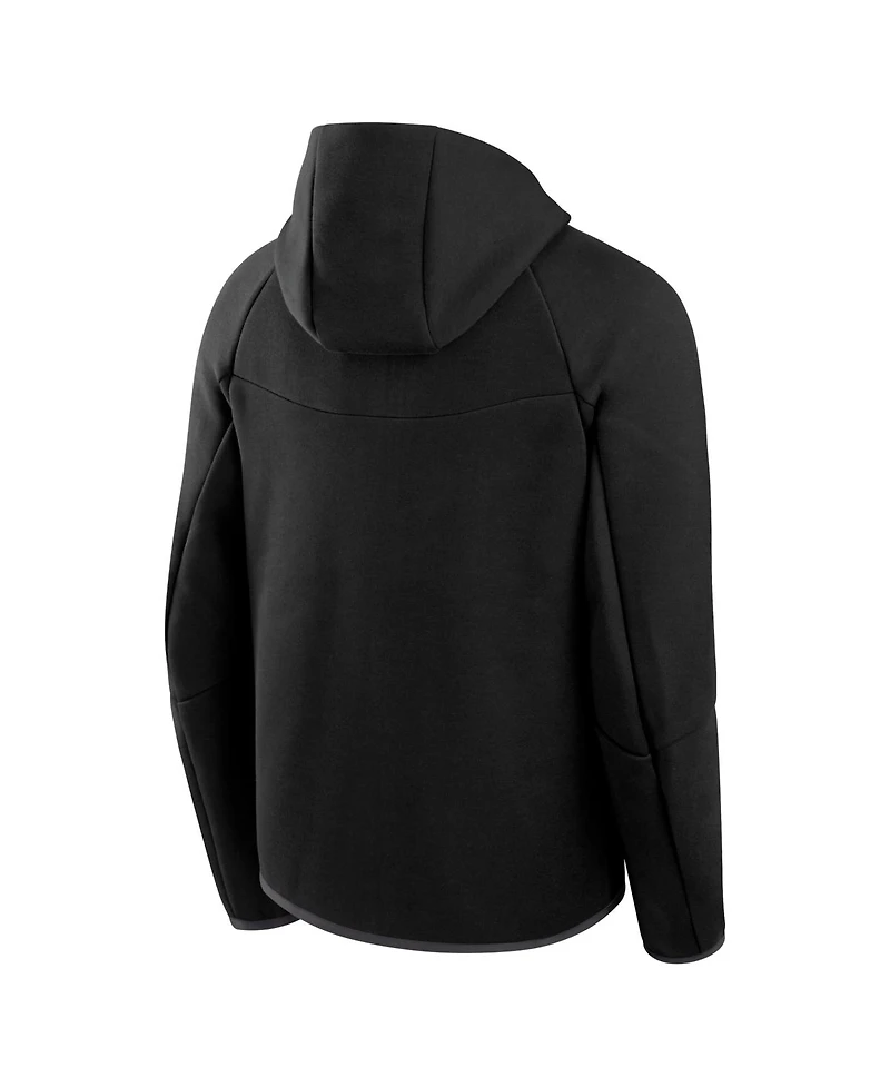 Nike Men's Black Detroit Lions Tech Fleece Full-Zip Windrunner Hoodie