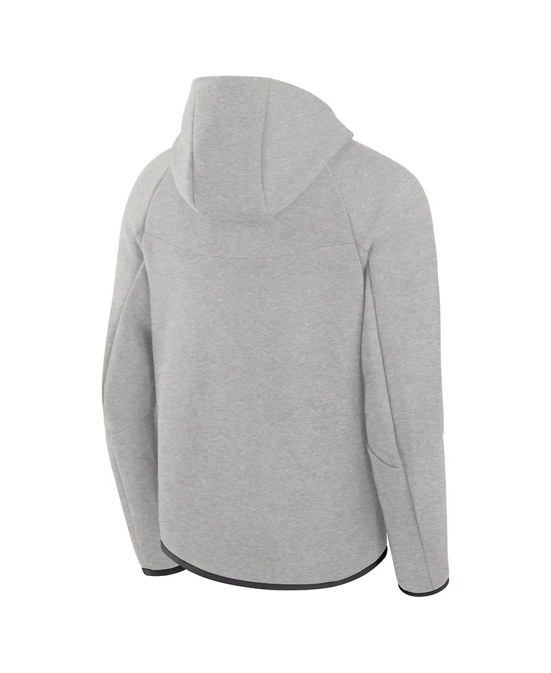 Nike Men's Heather Gray Detroit Lions Tech Fleece Full-Zip Windrunner Hoodie