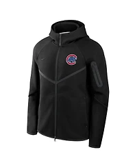 Nike Men's Black Chicago Cubs Tech Fleece Windrunner Full-Zip Hoodie Jacket