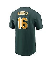 Nike Men's Nick Kurtz Green Athletics Fuse Name Number T-Shirt