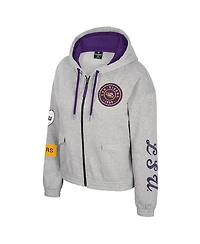 Colosseum Women's Gray Lsu Tigers Alfie Full-Zip Hoodie Jacket