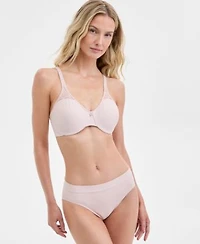 Bali Womens Passion For Comfort Seamless Underwire Minimizer Bra One Smooth U Smoothing Hi Cut Brief Underwear