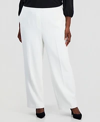 Kasper Plus Core Julia Stretch Wide-Leg Pants