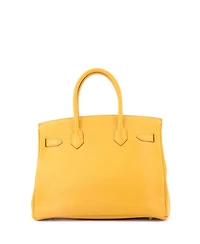 Pre-Owned HERMES Birkin 30 Handbag Yellow Epsom with Gold Hardware