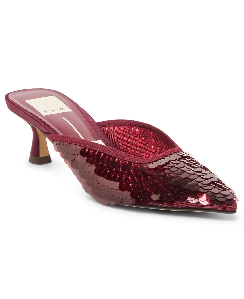 Dolce Vita Women's Cleo Sequin Pointed Toe Mule Pumps