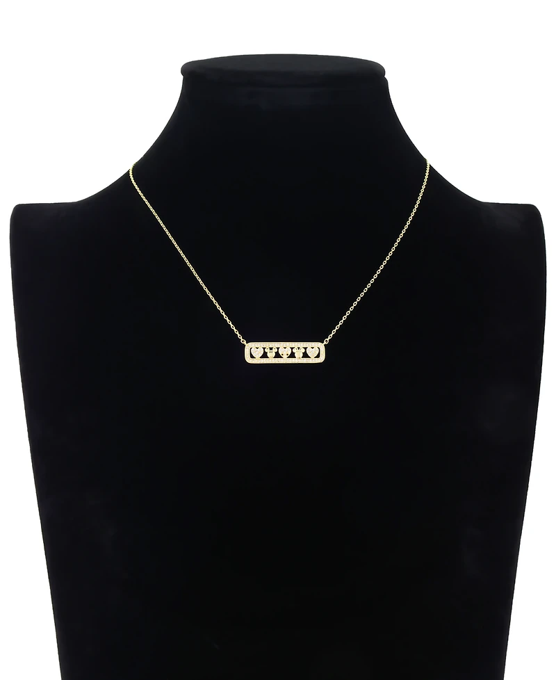 Disney Mickey Mouse and Minnie Mouse Cubic Zirconia Pendant Necklace