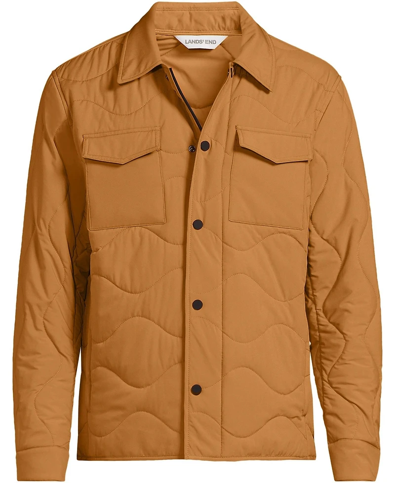 Lands' End Men's Quilted Insulated Shirt Jacket