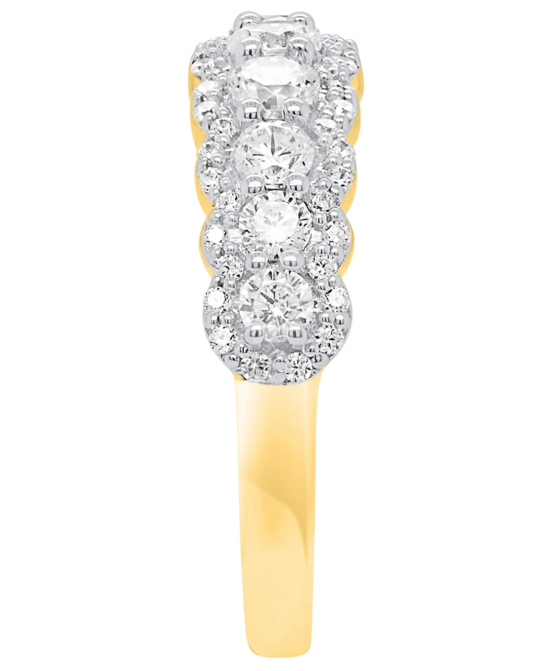 Forever Grown Diamonds Diamond Ring (1 ct. t.w.) 14K Gold Plated Sterling Silver White Rhodium