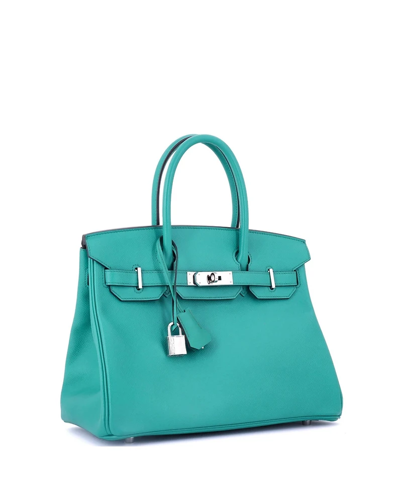 Pre-Owned Hermes Birkin Handbag Epsom with Palladium Hardware