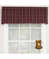 Rlf Home Timeless Plaid Tailored 100% Cotton with Fully Lined 3" Rod Pocket Valnance for Windows 50" x 14" Multi
