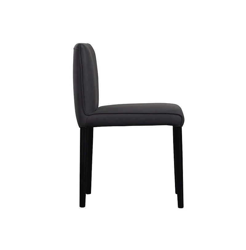 Rigel Full-Grain Leather Dining Chair, Gray (Set of 2