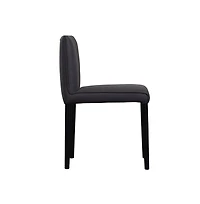 Rigel Full-Grain Leather Dining Chair, Gray (Set of 2