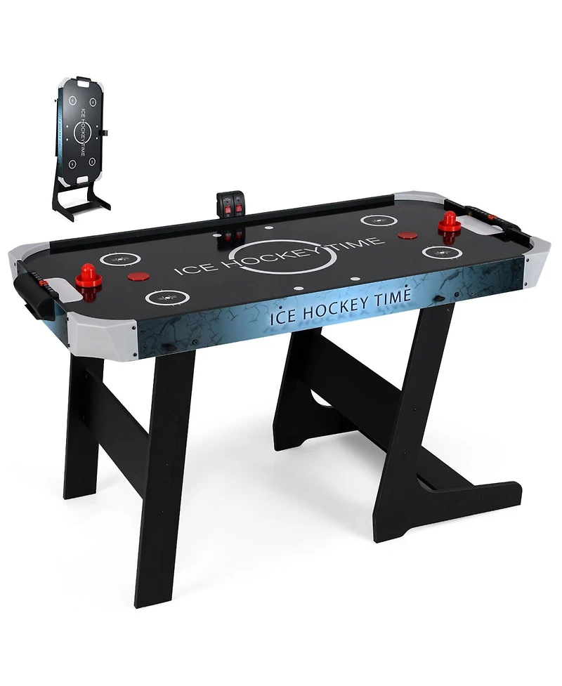 56 Inch Air Hockey Table with Powerful 12V Motor and Led Digital Scoreboard