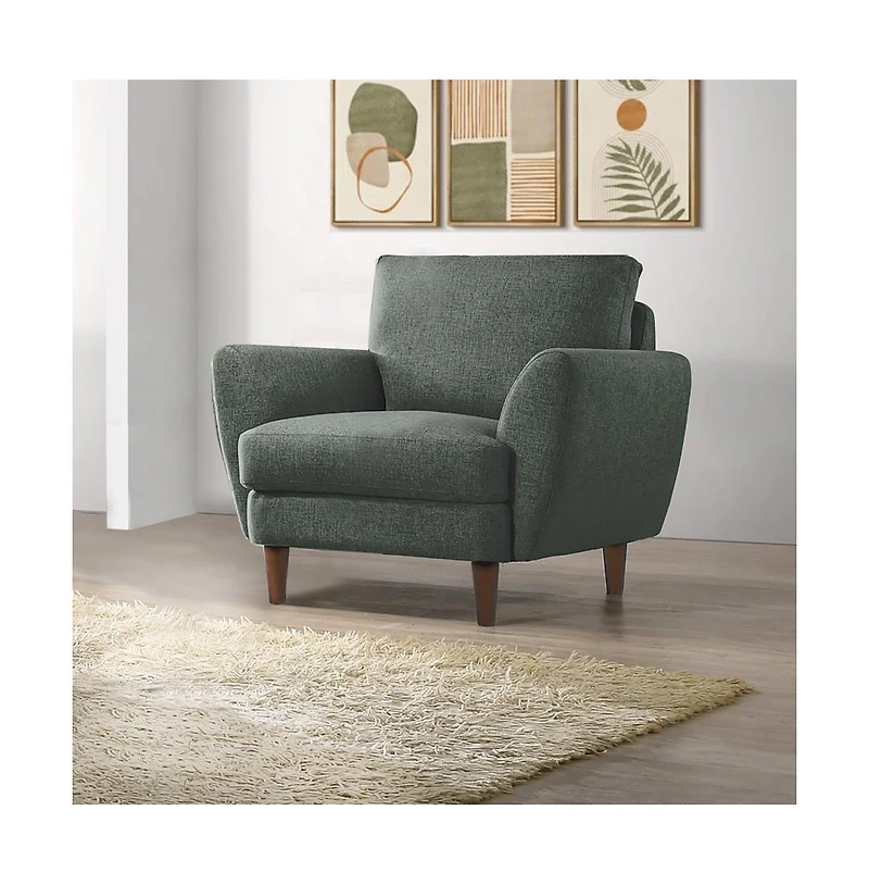 Burnside Contemporary Upholstered Chair, Green