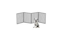 Petmaker 4-Panel Indoor Foldable Pet Gate, Gray