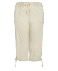 Avenue Women's Plus Cotton Cinch Capri