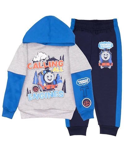 Thomas The Tank Engine Toddler Boys 2 Piece Fleece Hoodie and Jogger Pants Outfit Set
