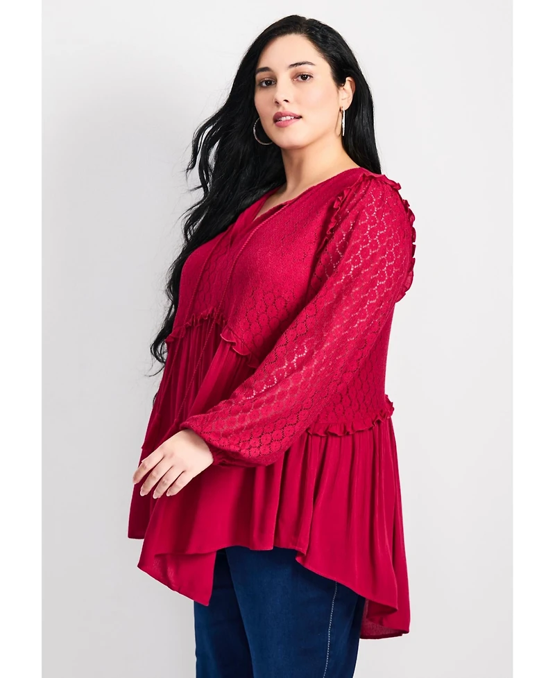 Avenue Women's Haven Lace Yoke Top