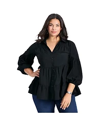 Avenue Women's Amari Tiered Tunic Shirt
